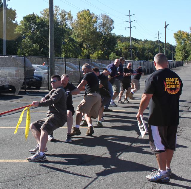 3rd Annual Fire Truck pull for Breast Cancer 9-23-2012. Won by Nanuet  Fire Department in 17.02 seconds,
Photo By Vincent P. Tuzzolino